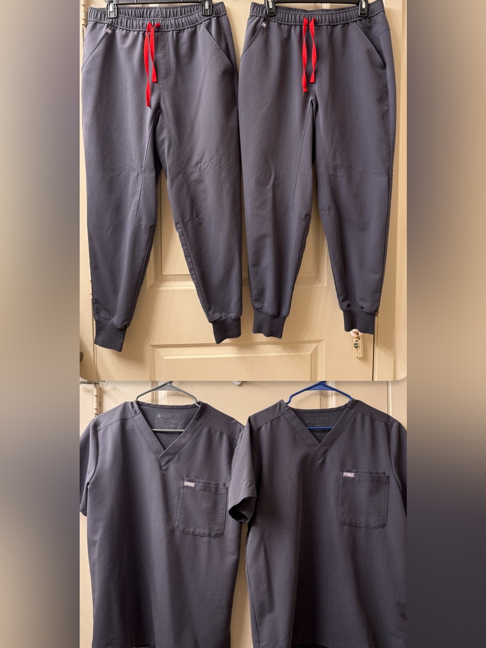 Figs charcoal men’s jogger scrub sets